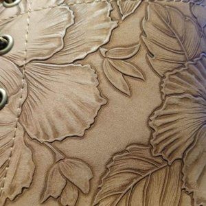 NWT Sporto Black Faux Tooled Leather Duck Boots 8M